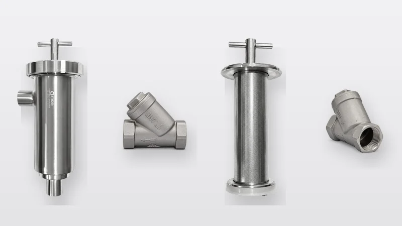 Stainless steel line filter and Y-strainer